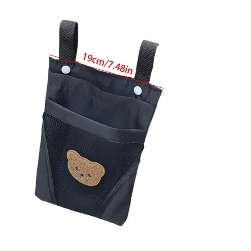 Bolsa para patinete dibujos animados 581F para niños, organizador almacenamiento con múltiples bolsillos gran capacidad