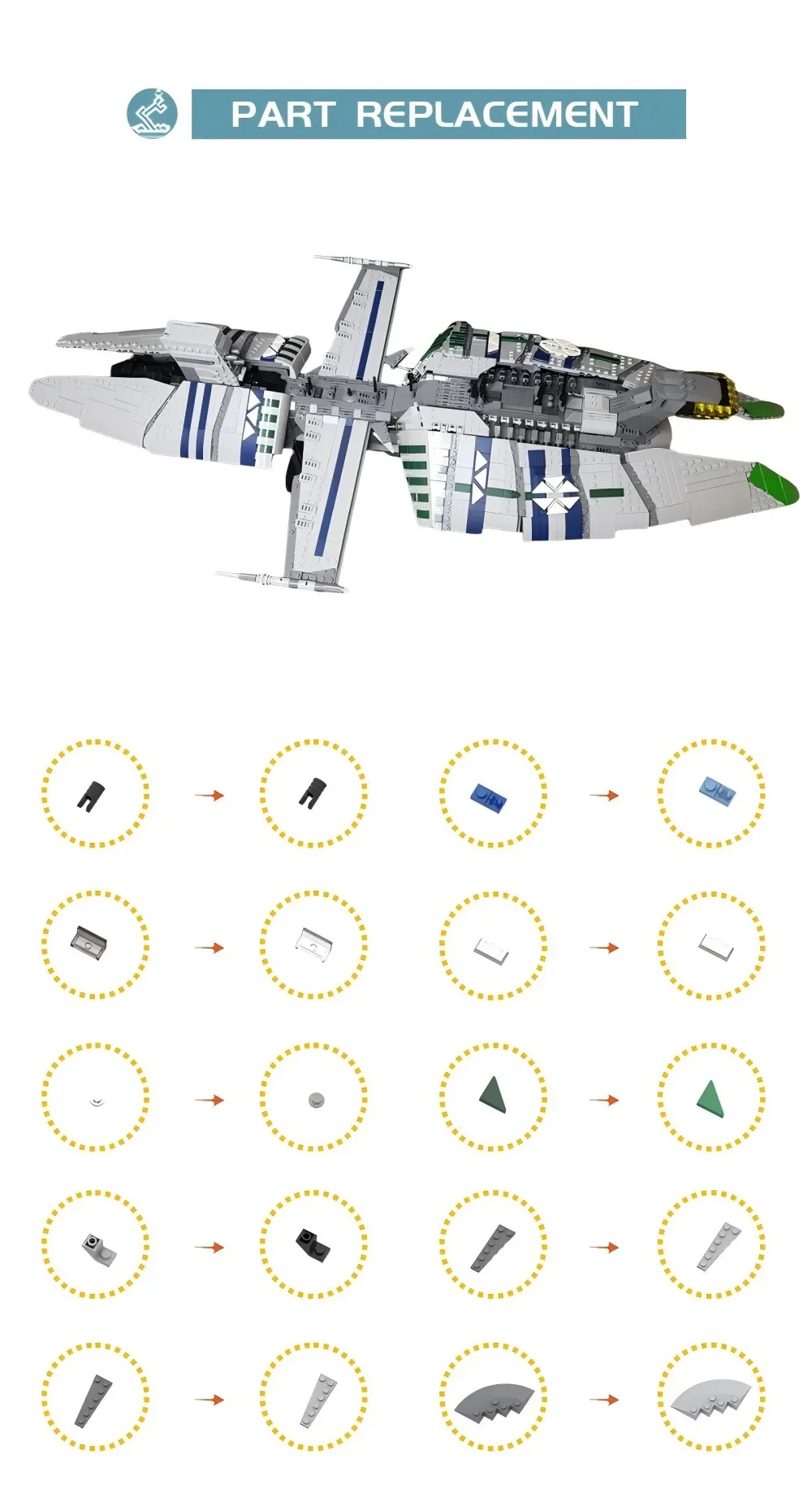 MOC Galactic Class Star Frigated-bloques de construcción, Kit de modelo de buque de guerra de ciencia ficción para adultos, nave espacial épica, ladrillos DIY, regalo de coleccionista