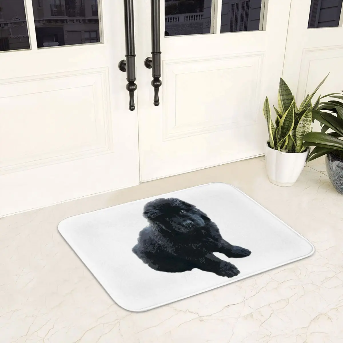 Newfoundland Puppy Dog Doormat Anti-skid Super Absorbent Bathroom Floor Mats Home Entrance Rugs Living Room Carpet Footpad