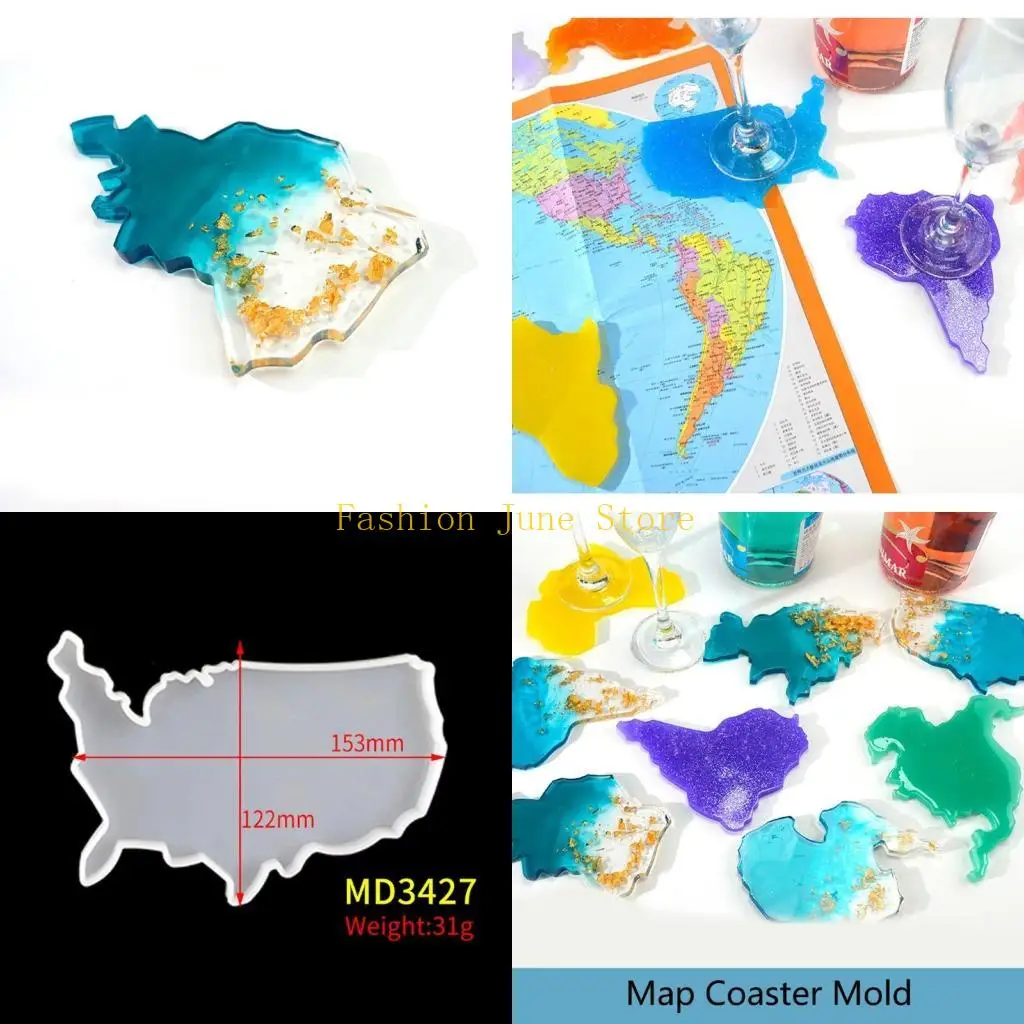 

N5KA DIY Silicone Mold For Epoxy Resin Placemat Tray Shelf Resin Mold Making Handmade Crafts Home Decoration