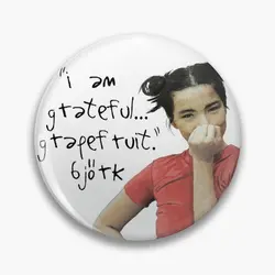 Grateful Grapefruit Bjork  Soft Button Pin Metal Gift Fashion Badge Lover Jewelry Clothes Brooch Decor Women Funny Cute Collar
