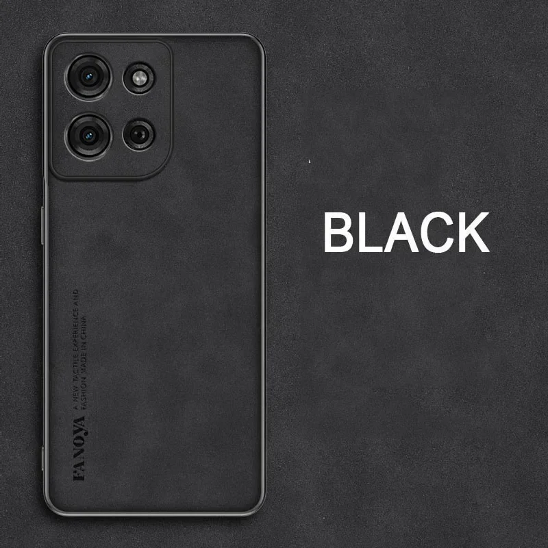 Hülle für Motorola Moto Edge 60 Fusion, luxuriöse Schaffell-Leder-Handyhülle für Moto Edge 60 Stylus 50 Fusion Edge 50 mattes Silikon – Detail 9