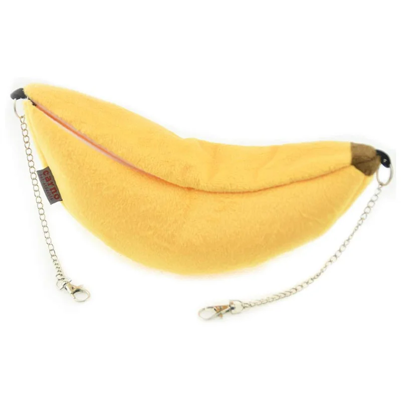 A89X 2X cama de plátano para mascotas, cama para hámster, hamaca, cama para animales pequeños, jaula, nido, accesorios para hámster