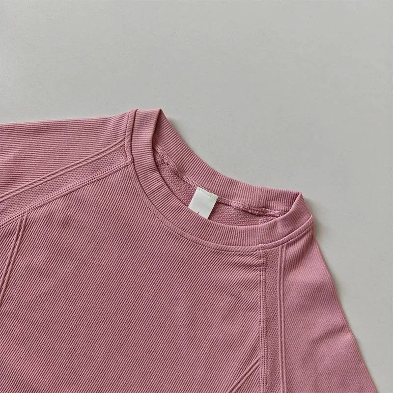 Sport-Top für Herbst und Winter, Rundhals, Slim Fit, Schnelltrocknend, Yoga-Bekleidung, Professionelles Training, Pilates-Sport-T-Shirt, Laufshirt – Detail 12