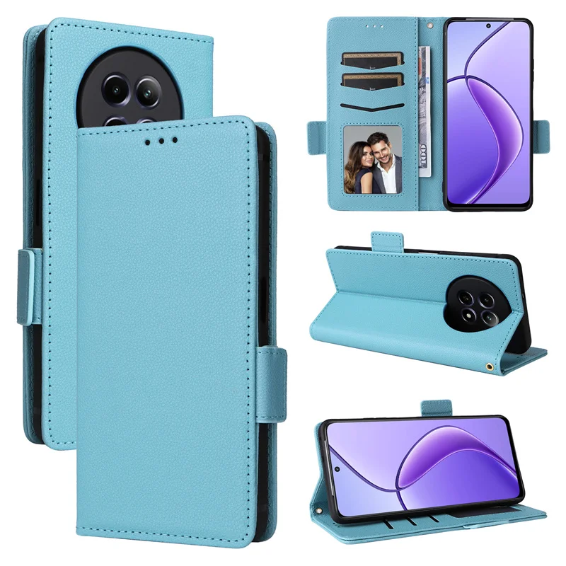 

For OPPO Realme C65 5G Side buckle lychee pattern cover wallet case purse for Realme C65 5G Magnetic Phone Cover