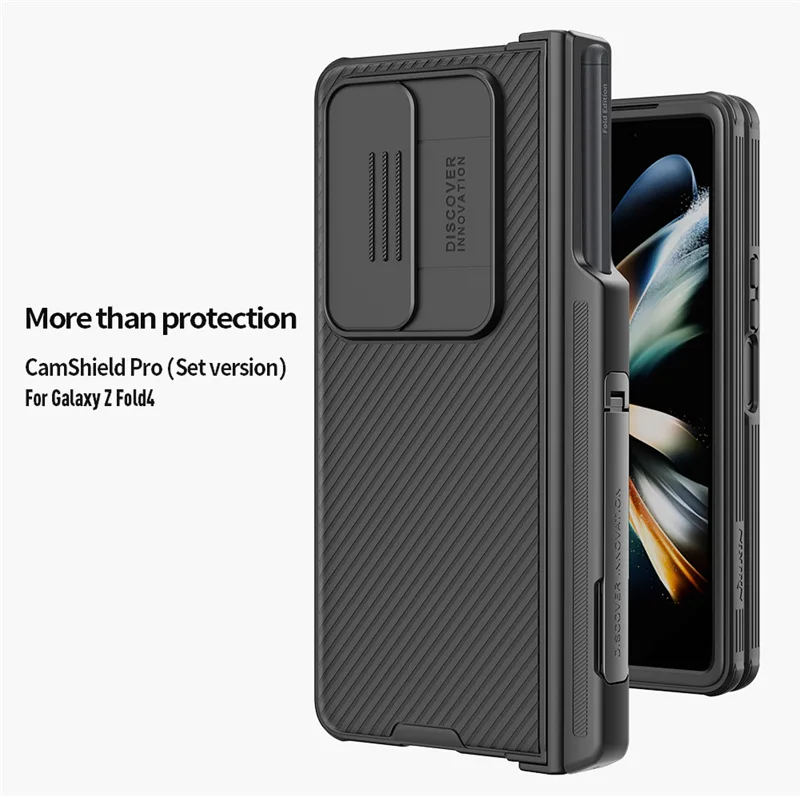 Imagem -02 - Nillkin para Samsung Galaxy z Fold 5g Case Slide Cases Câmera Proteção Case Capa Anti-skid Capa Proteção de Lente