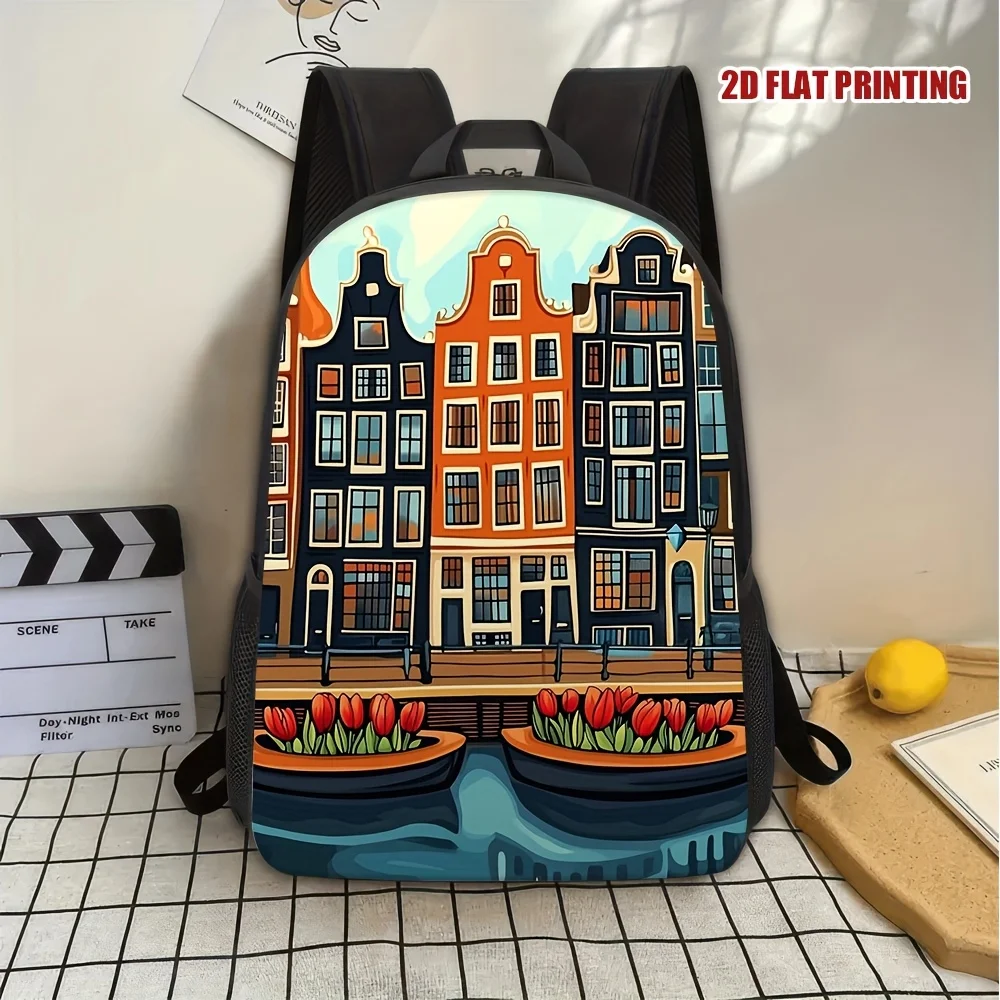 

Рюкзак Amsterdam Tulip Canal, стильный и практичный, подходит для школы и отдыха, специально разработан для них.