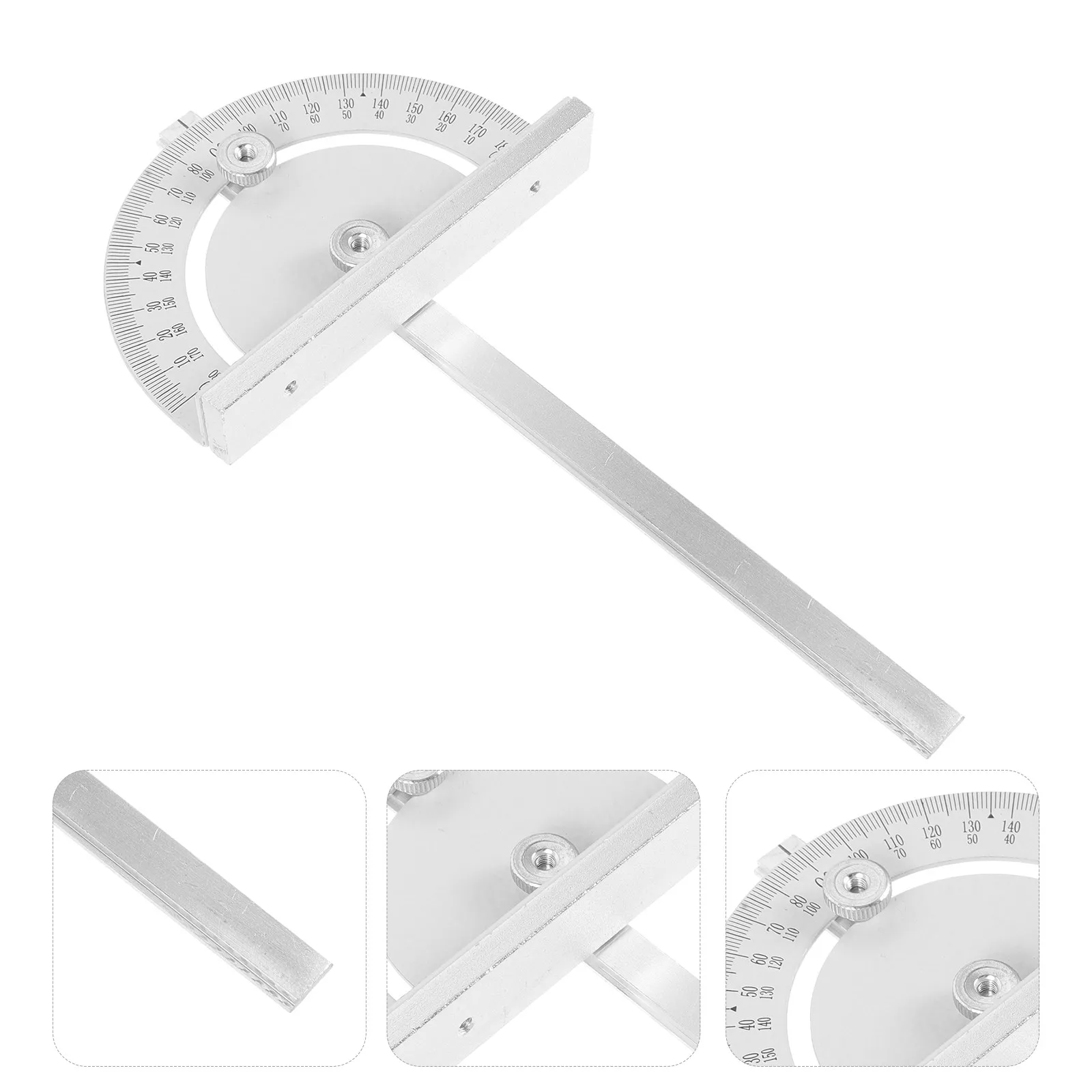 Steel Angle Finder Protractor with Long Folding Arm for Table Saw Miter Gauge Circular Saw Woodworking Tool