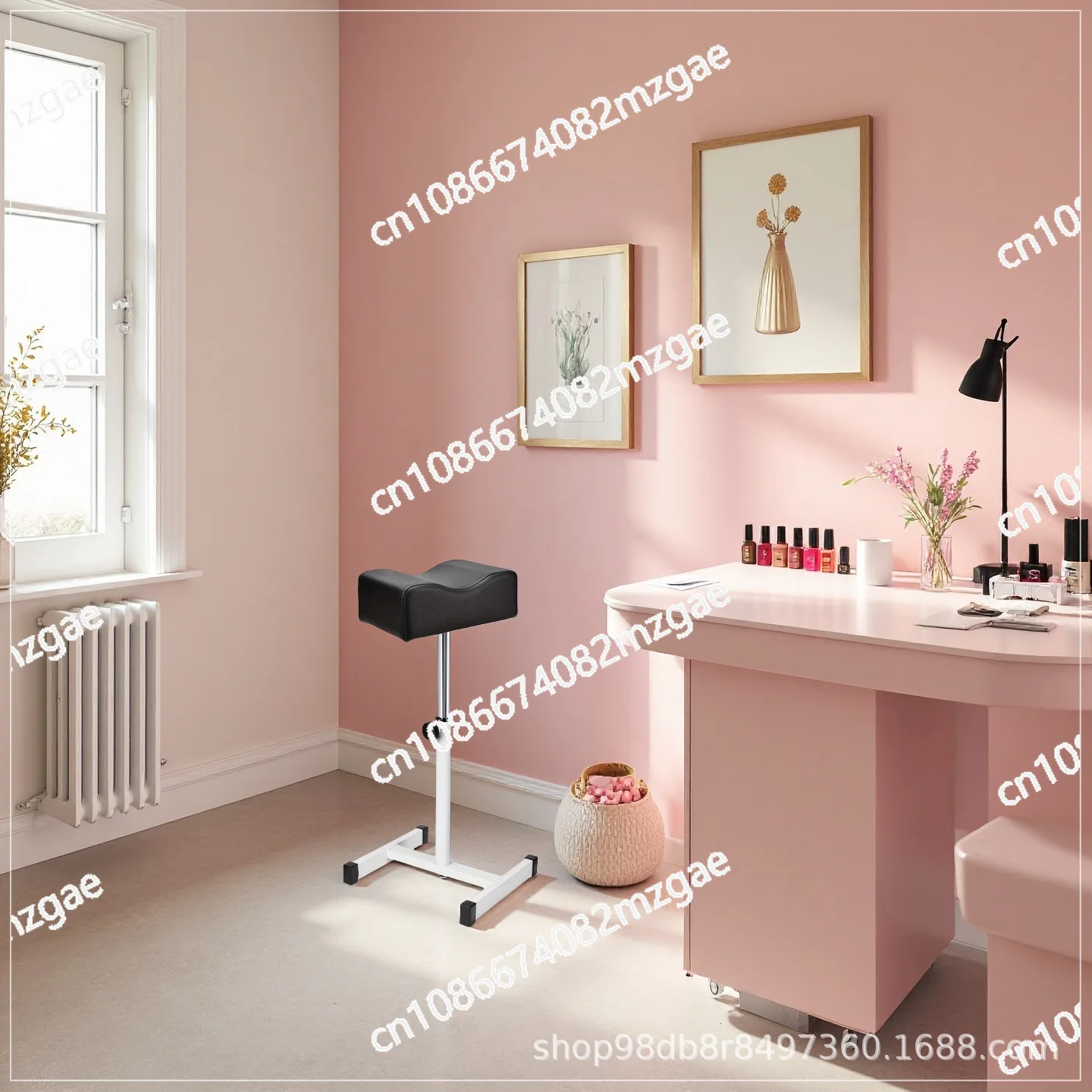 Estrutura ajustável de apoio para os pés de elevação rotativa, reparo profissional de pés de spa, cadeira de arte de unhas, estrutura de banho de pés, cadeira de reparo de pés de salão