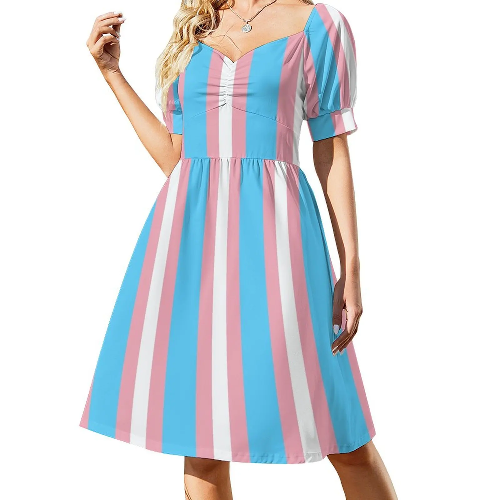 

Transgender Pride Flag Gifts, Stickers, Masks & Products Short-Sleeved Dress dress korean style Casual dresses
