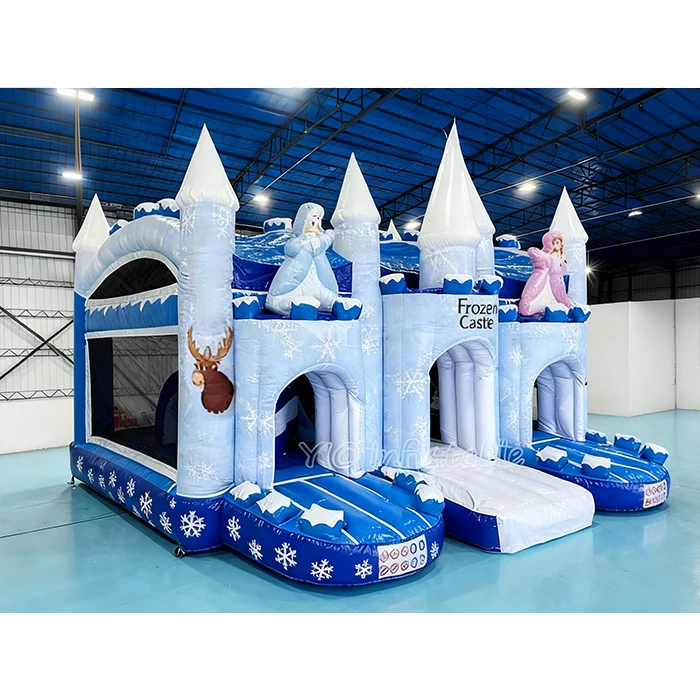 Casa de rebote con tema de princesa inflable y tobogán Castillo Con Tobogan Combo de castillo inflable inflable