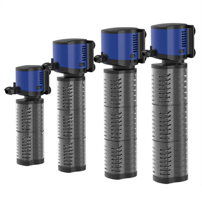 3 في 1 فلتر حوض السمك الداخلي الصامت مضخة مياه غاطسة تصفية تجاوز مع رذاذ المطر لخزان السلاحف حوض السمك