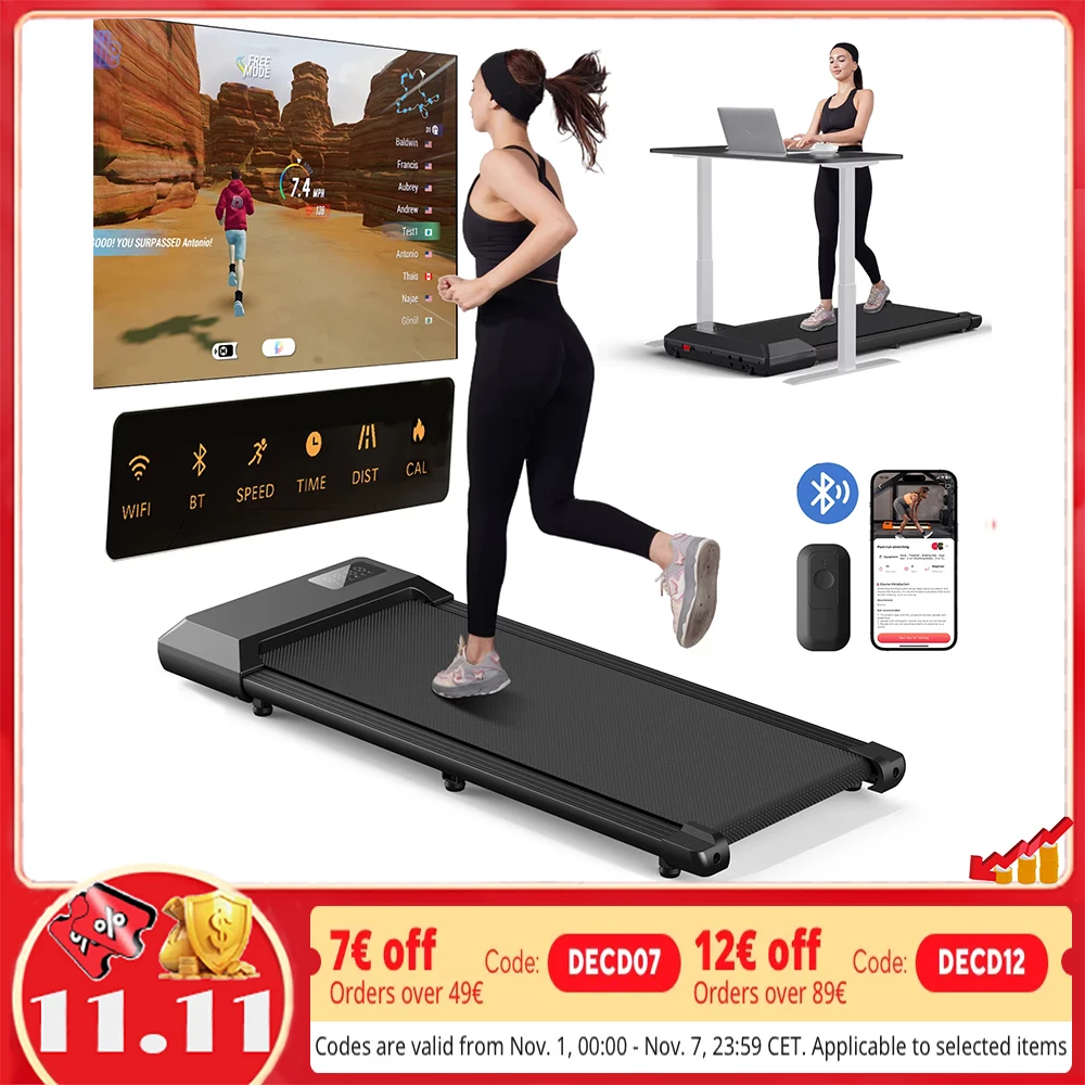 Laufband, 2,5-PS-Motor, rutschfeste Stoßdämpfung, Mini-Laufband für die ferngesteuerte Walkingpad-Übung im Home Office