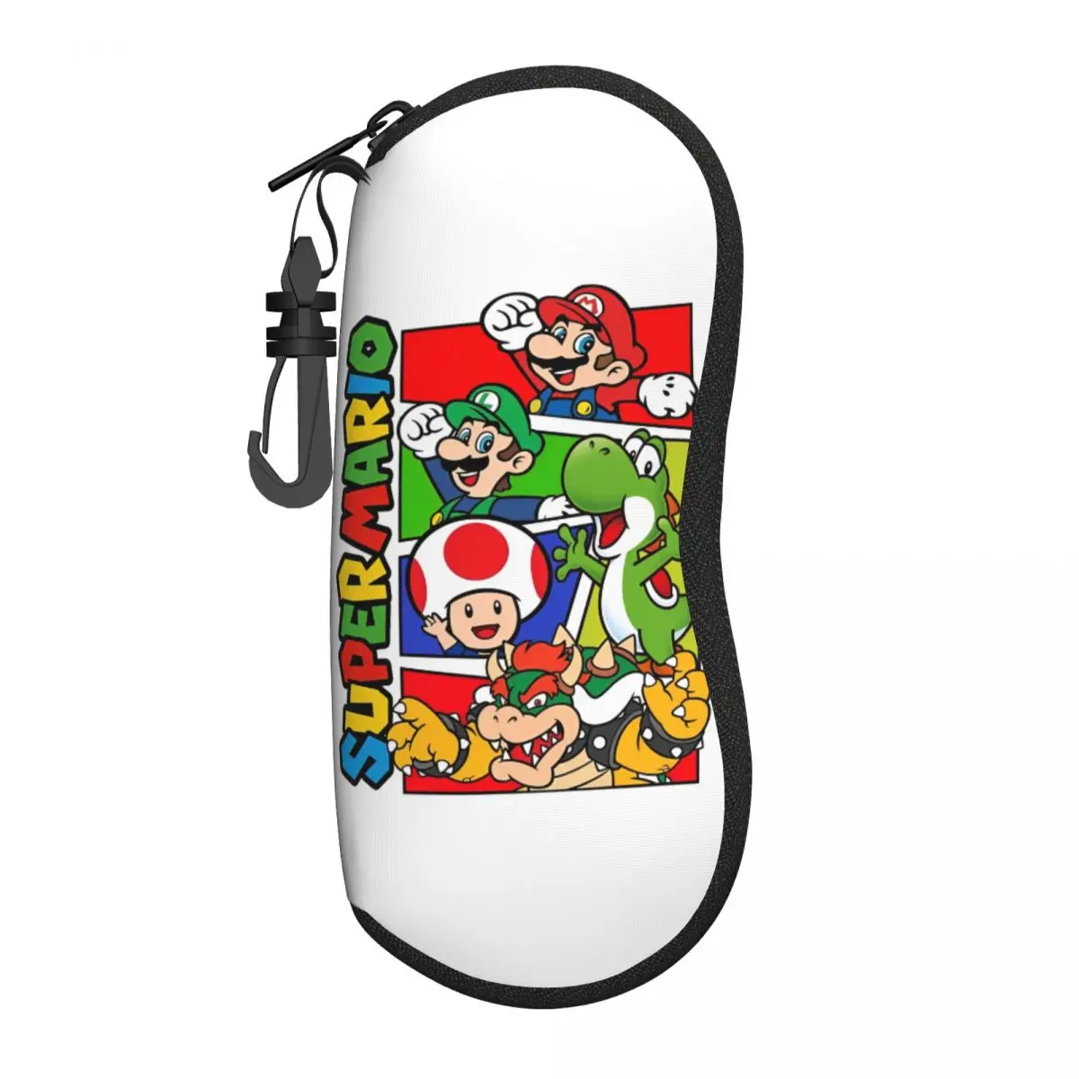 Super Mario Bros Cartoon Game Glasses Case Portable Accessories Anime Action Eyeglasses Protector Print Eye Contacts Case