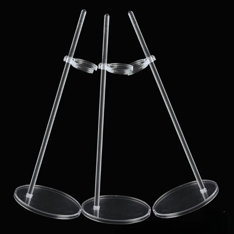 3 قطع حامل لدمية بطول 30 سم، رف عرض بلاستيكي، دعامة شفافة لدعم الخصر