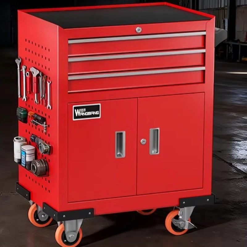 

Convenience Wheeled Tool Cart Outdoor Family Farm Useful Storage Cabinet Modern Deisgn Tool Packaging Gereedschapskist XY40GJG