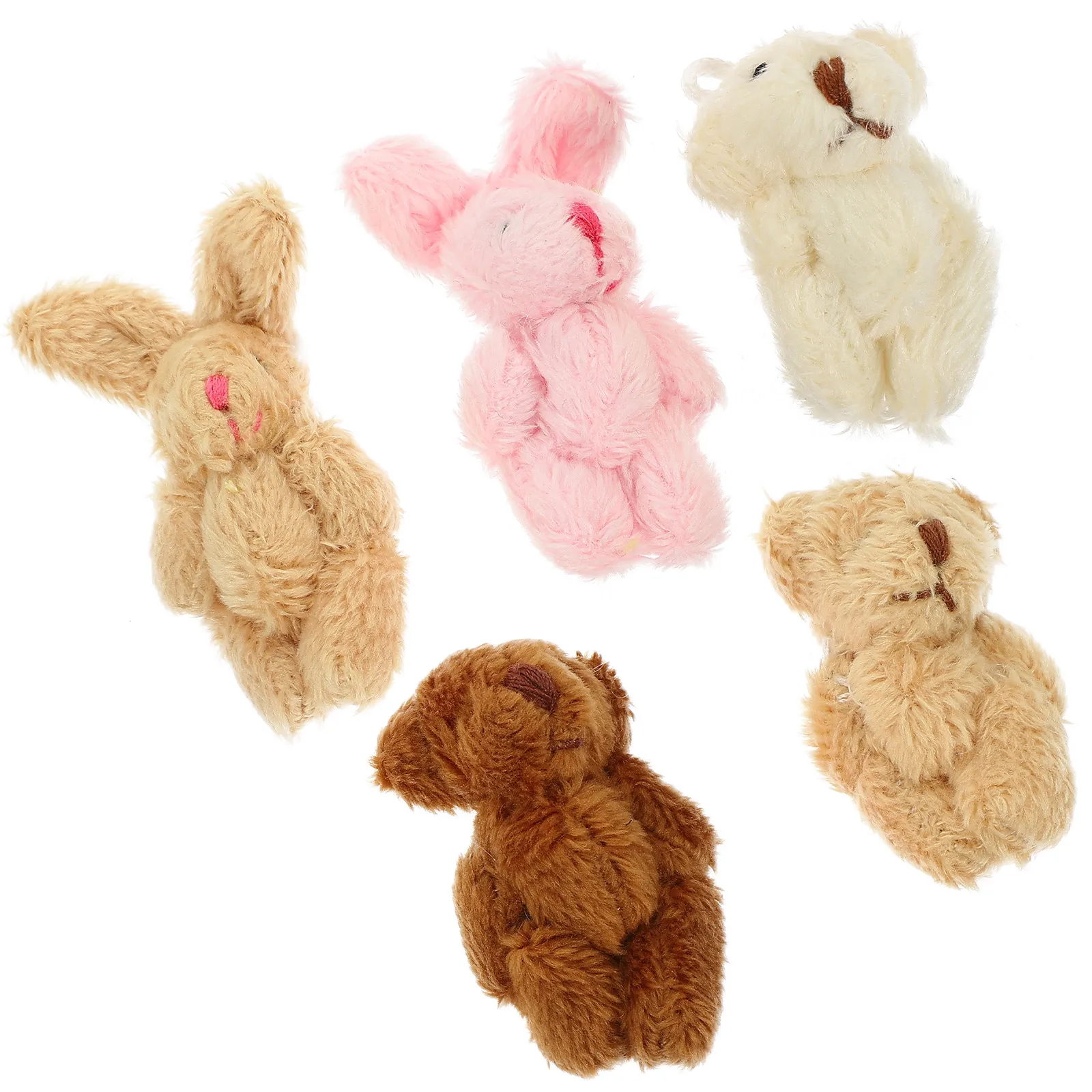 

Набор из 5 миниатюрных фигурок животных для кукольного домика, милые украшения для детских игр, микро-декор для дома