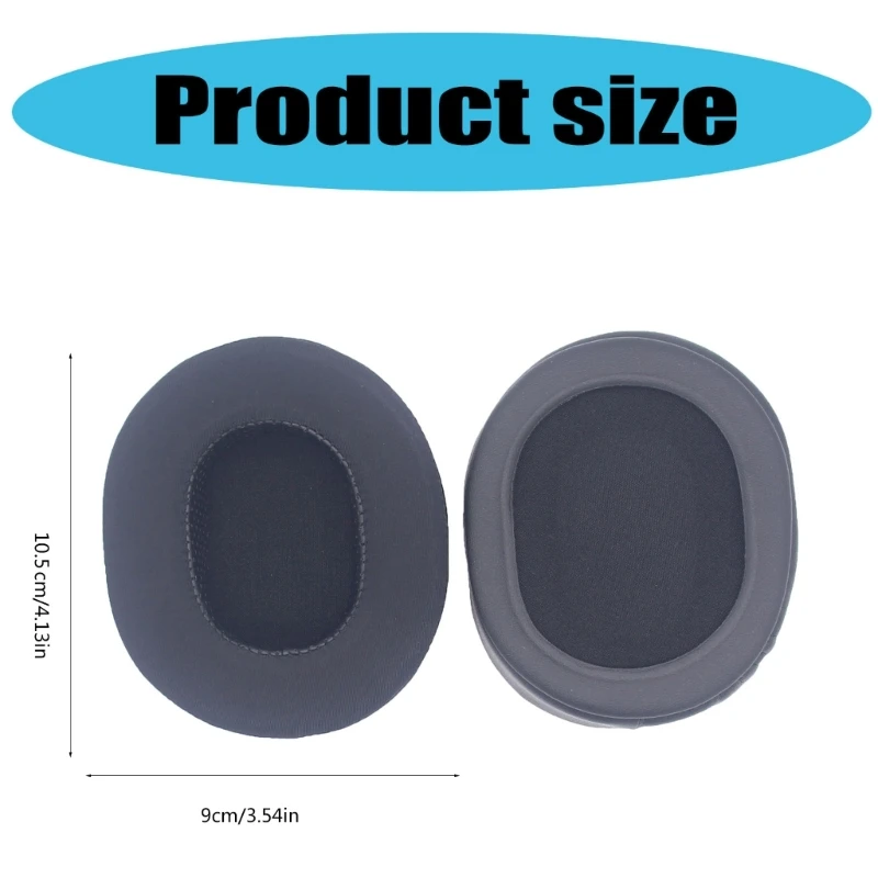 Almohadillas gel para los oídos, almohadillas espuma viscoelástica para auriculares HM5, cómodos cojines ovalados