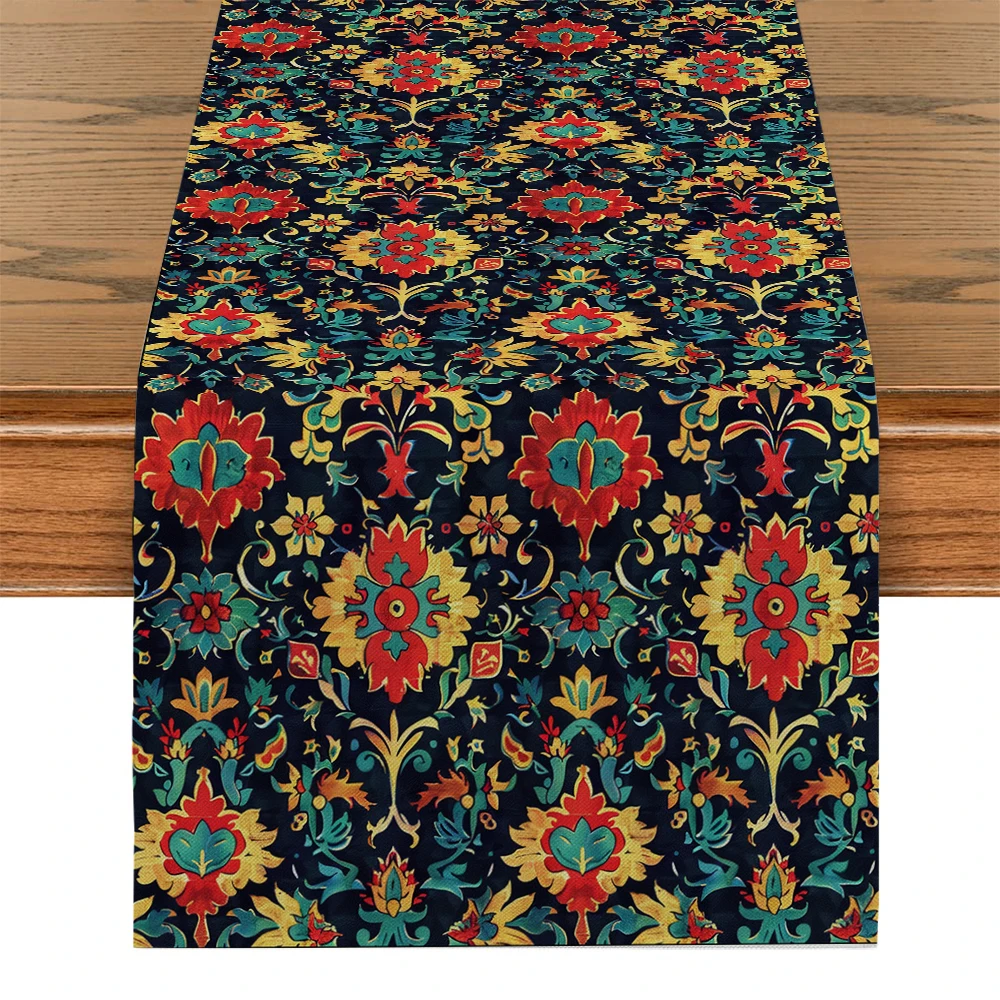 

Персидский Цвет Геометрическая настольная дорожка s комод декор для стола фермерский обеденный стол дорожка праздничное украшение для вечеринки