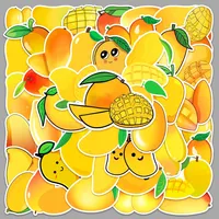 10/50pcs Yellow Fruit Mango Stickers for Laptop Suitcase Guitar Phone Scrapbook DIY Cartoon Refrigerator Kitchen Sticker Supplie