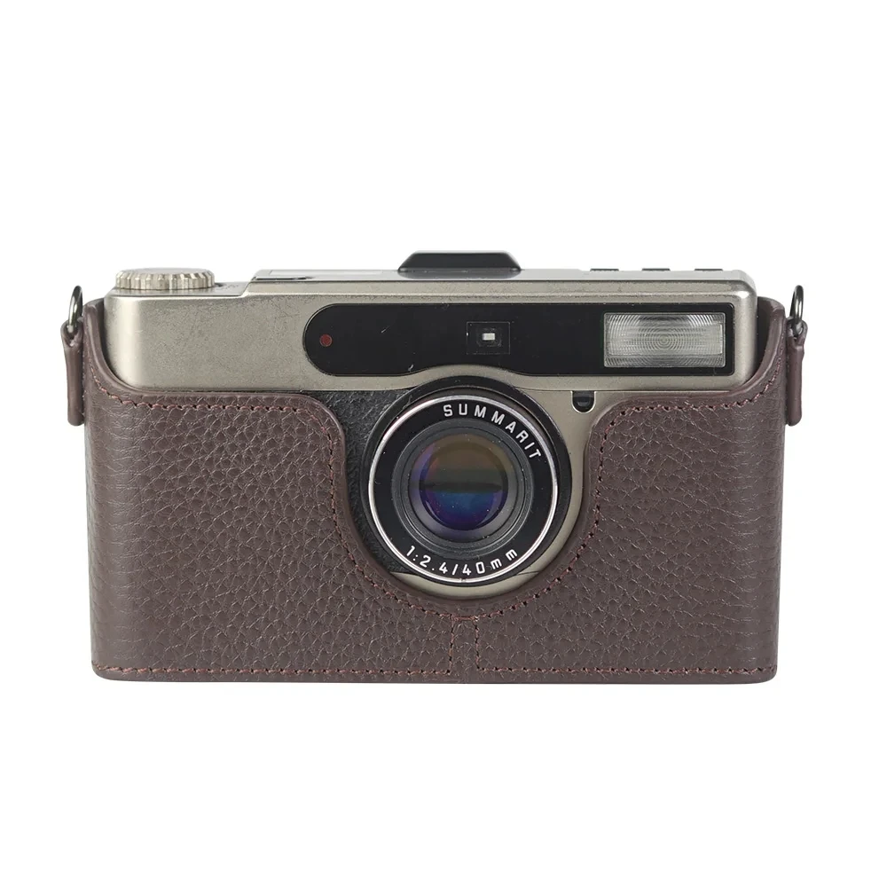 For Leica Minilux Case Genuine Real Leather Half Camera Case Bag