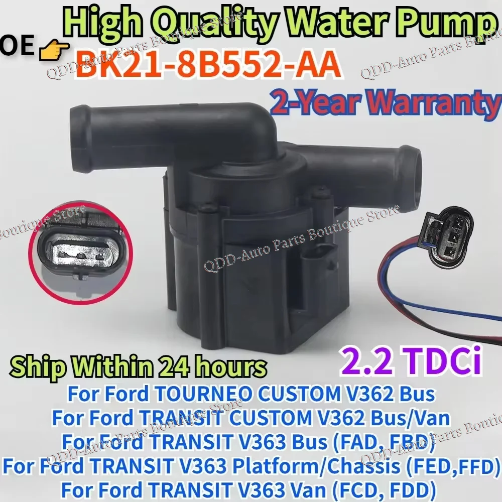

1769719 BK218B552AA BK21-8B552-AA For Ford Tourneo Transit Custom V362 Bus Platform Chassis Van V363 Engine Cooling Water Pump