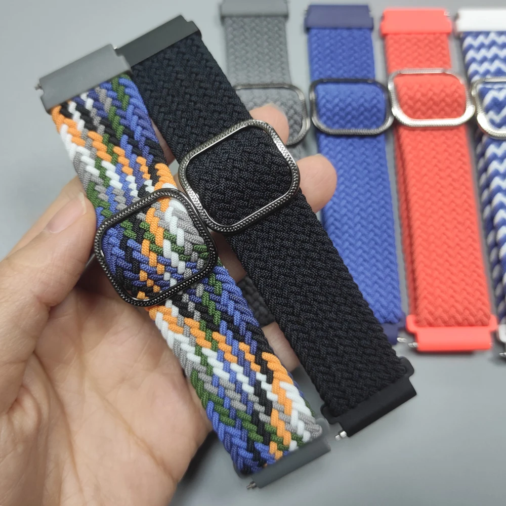 22mm geflochtenes Armband für Huami Amazfit Active Max 48mm Nylon-Textil-Armband Amazfit Bip 6 5 46mm BALANCE 2 GTR 4 2e 3 Pro Armband
