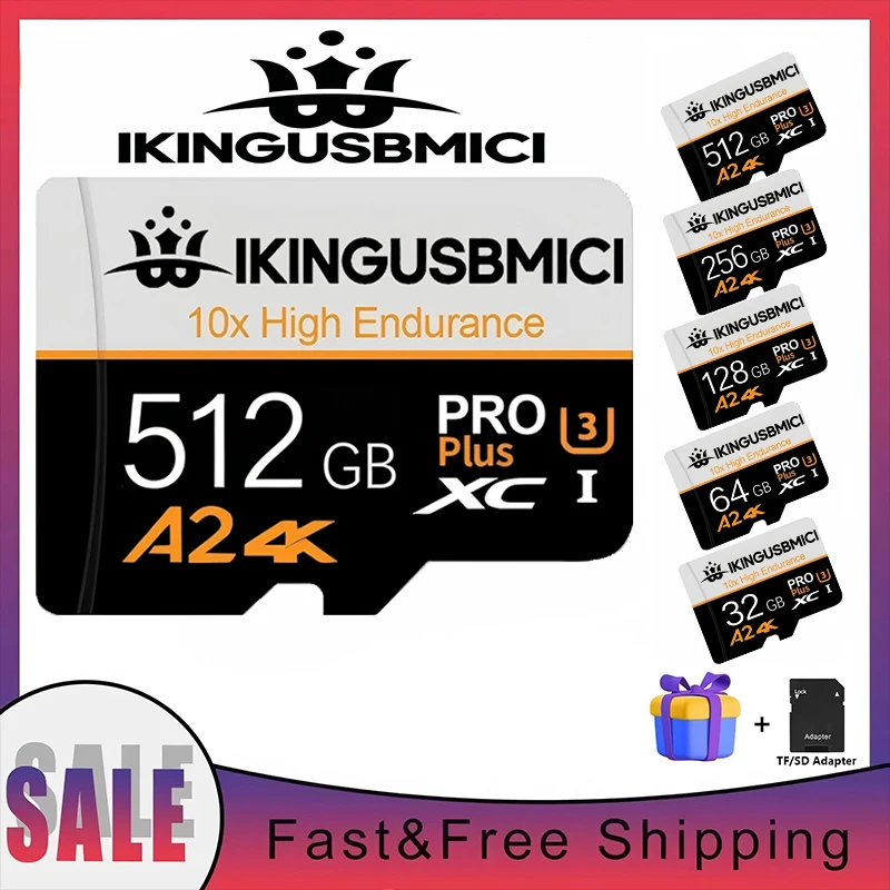 Advanced Micro TF SD Card SD Cards TF Cards Memory Card 64GB 256GB 512GB High Endurance Ultra HD U1 for Driving Recorder GoPro