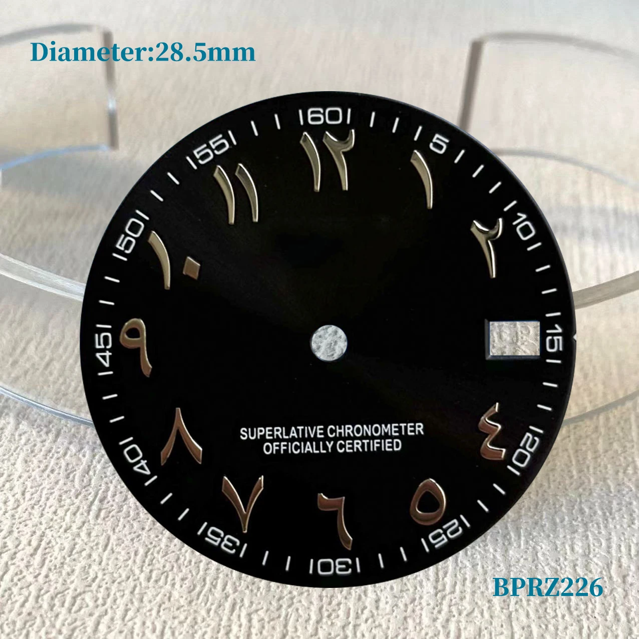 28.5mm Arabic numerals S logo dial no luminous green black dial Suitable nh35 S Movement watch accessories Watch repair tool