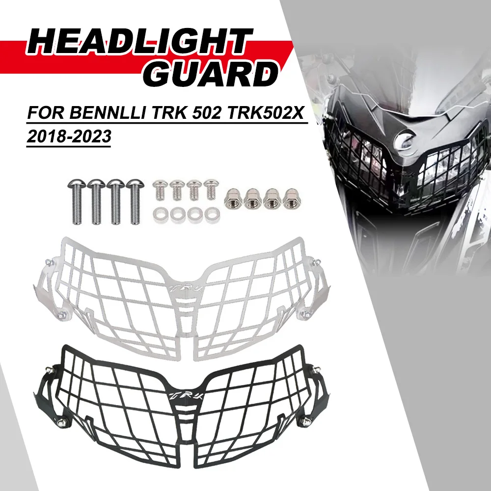 

For Bennlli TRK 502 TRK502X 2018 2019 2020 2021 2022 2023 Headlight Protector Cover Grill Stainless Steel Motorcycle Accessories