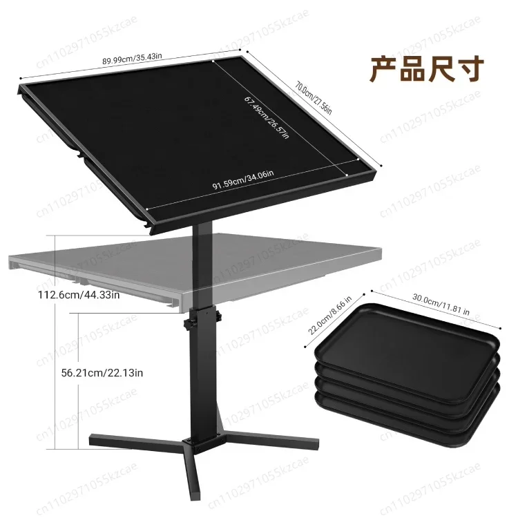 

2000 Pieces Puzzle Table, Adjustable Metal Table with Drawers and Ergonomic Cover
