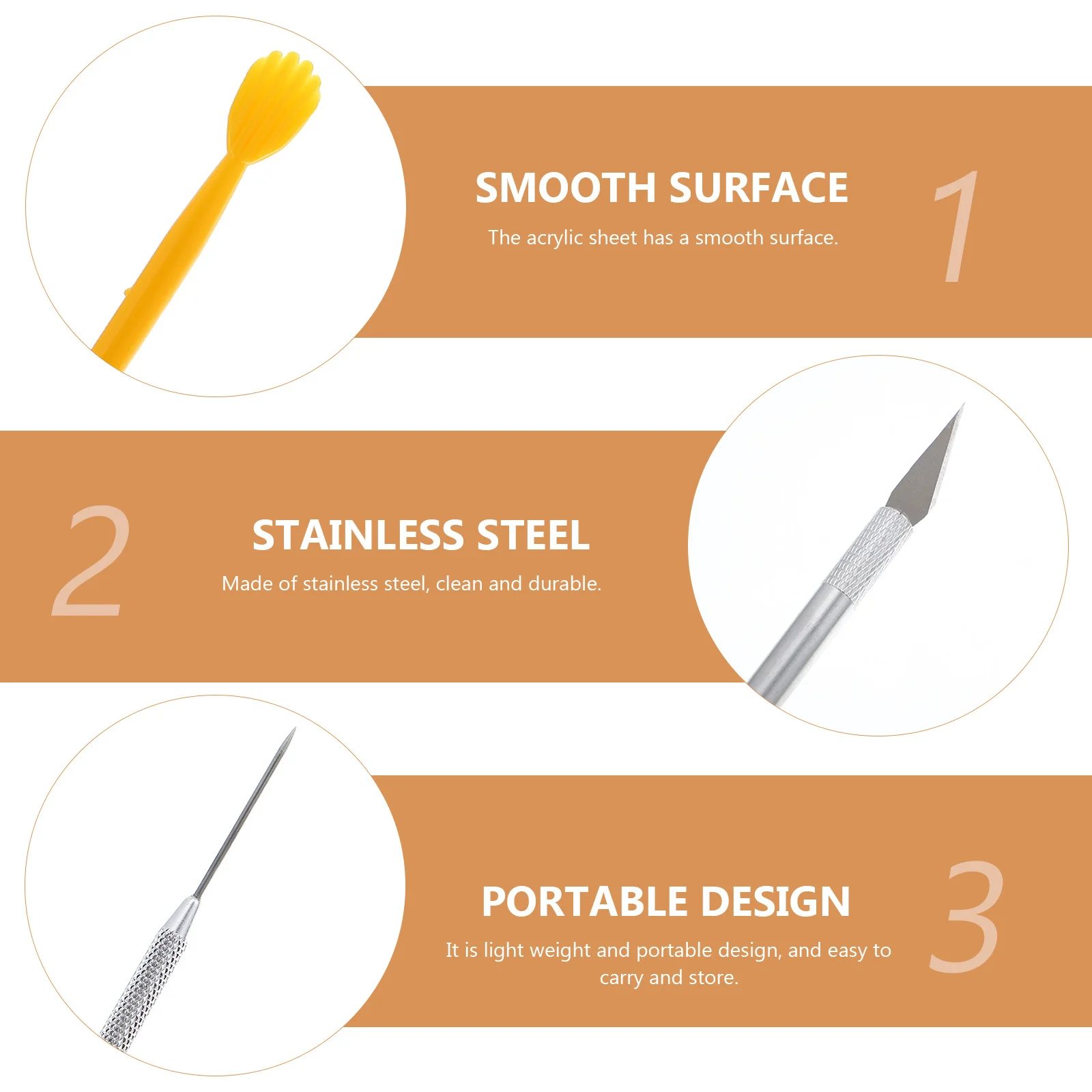 

1Set Premium Clay Sculpting Tools Lightweight Portable Design Good for Carving Forming Modeling Long Service Supply