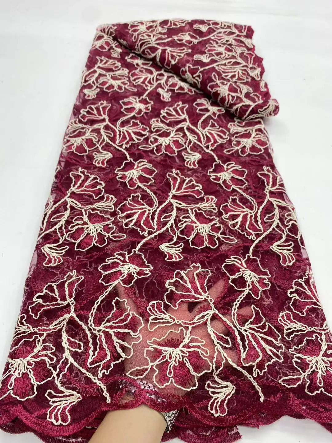 5 ياردة أحدث الساخن بيع الدانتيل الفرنسي جودة عالية الأفريقي تول الدانتيل صافي المطرزة أقمشة الدانتيل لحفل الزفاف Dress-DP