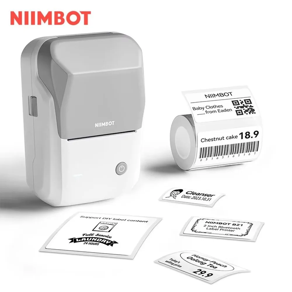 Niimbot B1 Wireless Mini Thermal Label Printer 2 Inch Portable Sticker Maker for Office Document Notebook Account