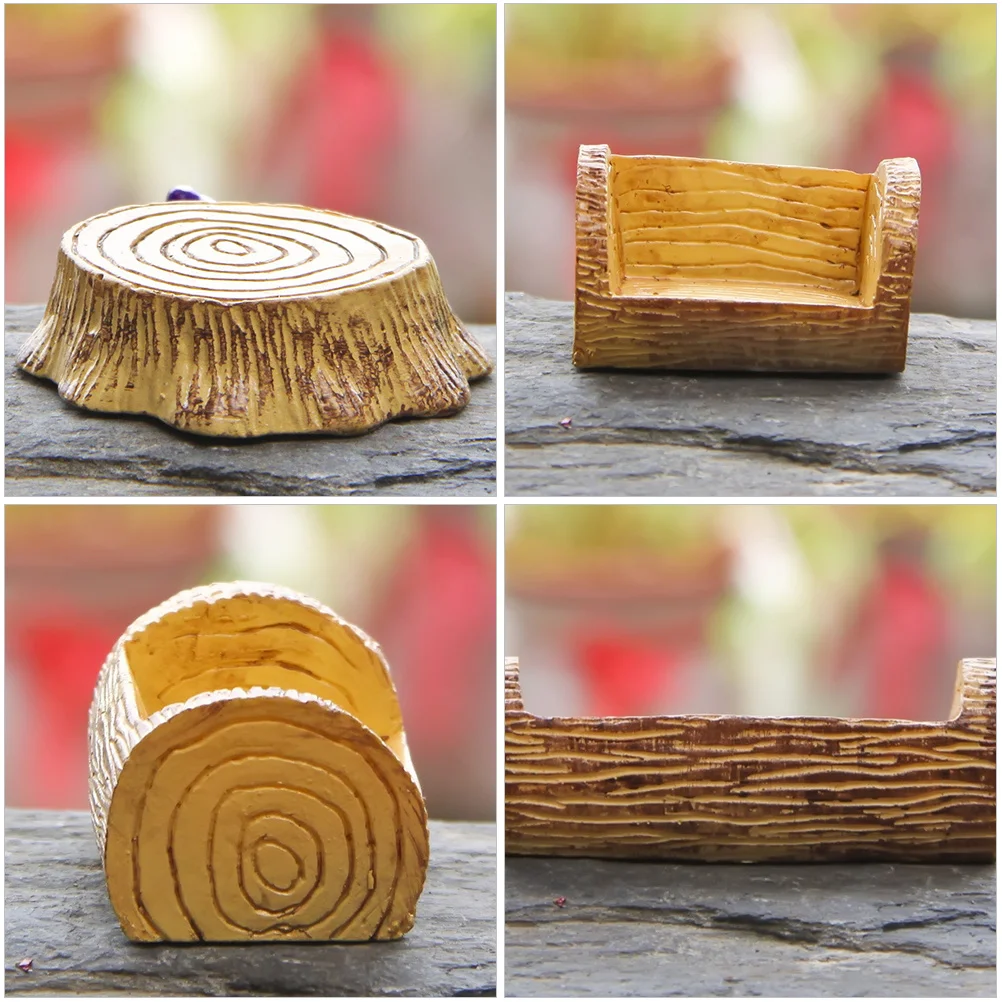 

4 Pcs Tree Stump Decoration Stump Miniature naments Durable Micro L Decoration Accessories Garden Statue Toy