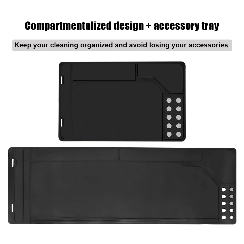 Tapis de nettoyage pour pistolet à pistolet, tapis d'entretien avec points magnétiques avec pièces d'organisation, tapis de réparation pour pistolet à pistolet gommé antidérapant