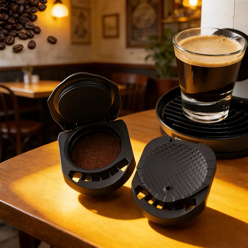 Cápsula Recargable para Dolce Gusto, Cápsula Reutilizable de Acero Inoxidable, Fácil de Llenar y Limpiar, Convierte tu Cafetera en una Cafetera Versátil