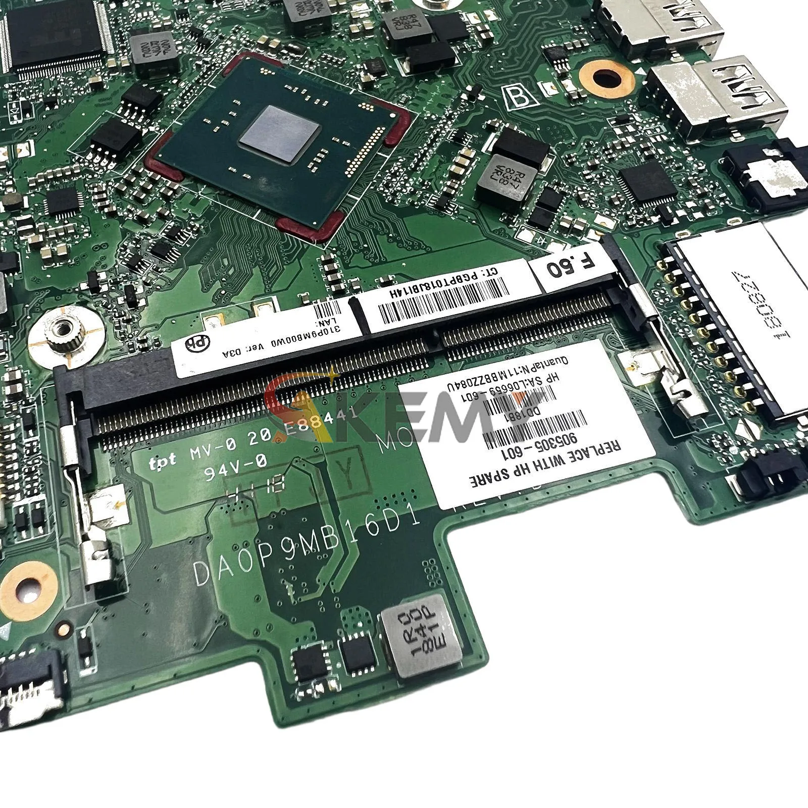 DA0P9MB16D1 اللوحة الأم للكمبيوتر المحمول HP Stream 14-CB مع N3060 CPU DDR3 905306-601 L06659-601 100% تم اختبارها بالكامل