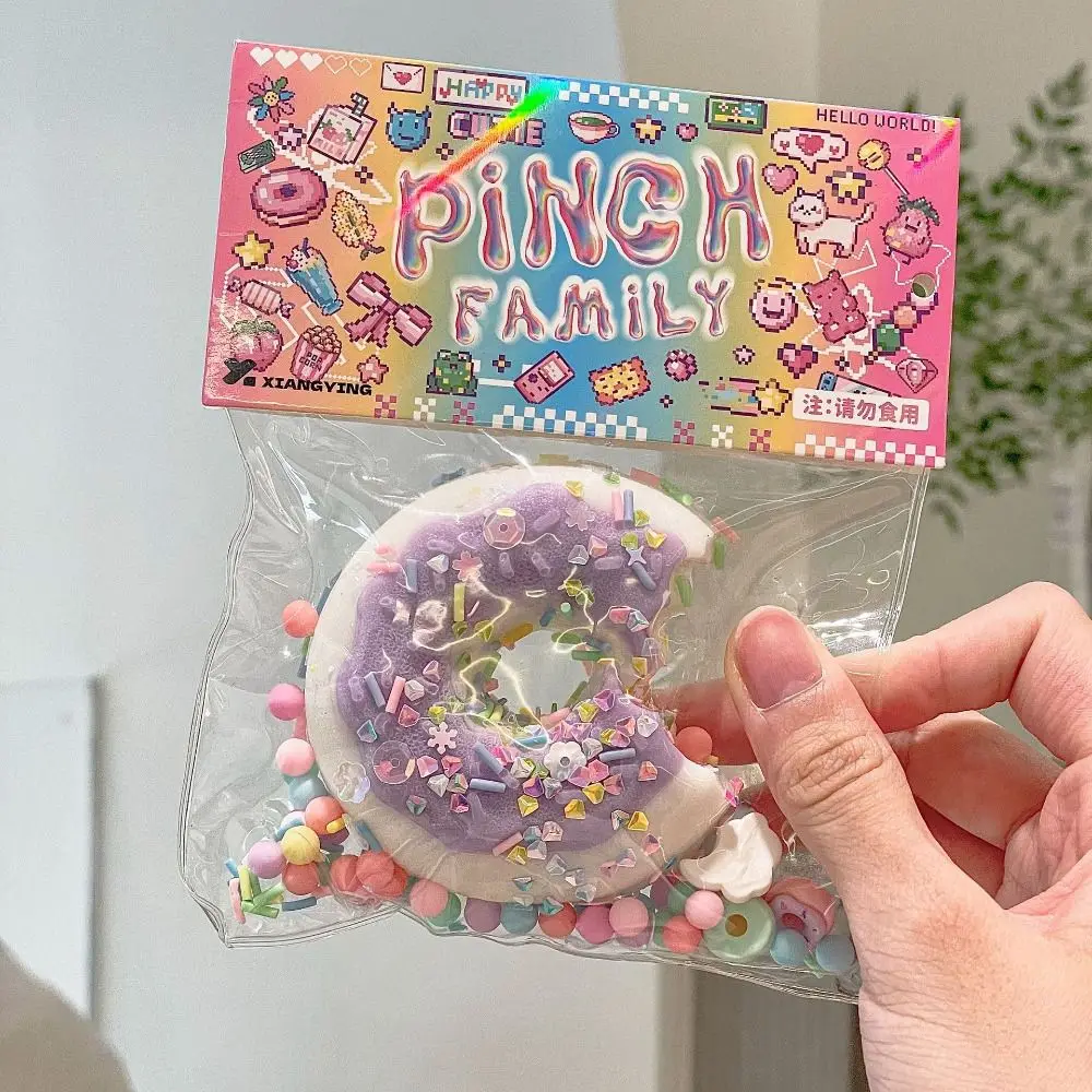 Bling bling künstliche Donuts Spielzeug niedlichen Regenbogen Donut Phantasie gefälschte Lebensmittel realistische Stress bälle