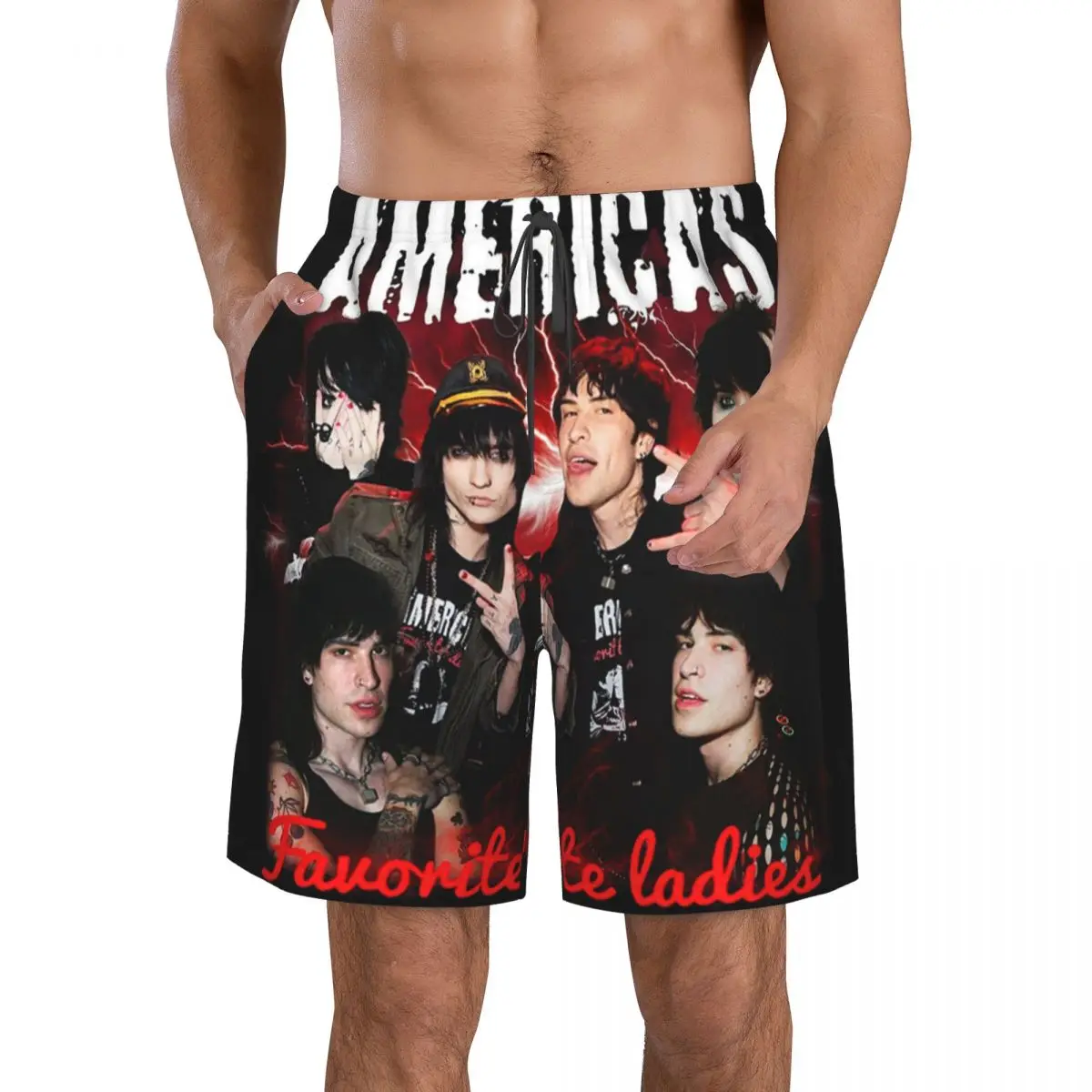 America's Favorite Ladies The Tinas Inspired Swimsuit Beach Shorts For Men Summer  Jake Webber Johnnie Guilbert Borad Trunks