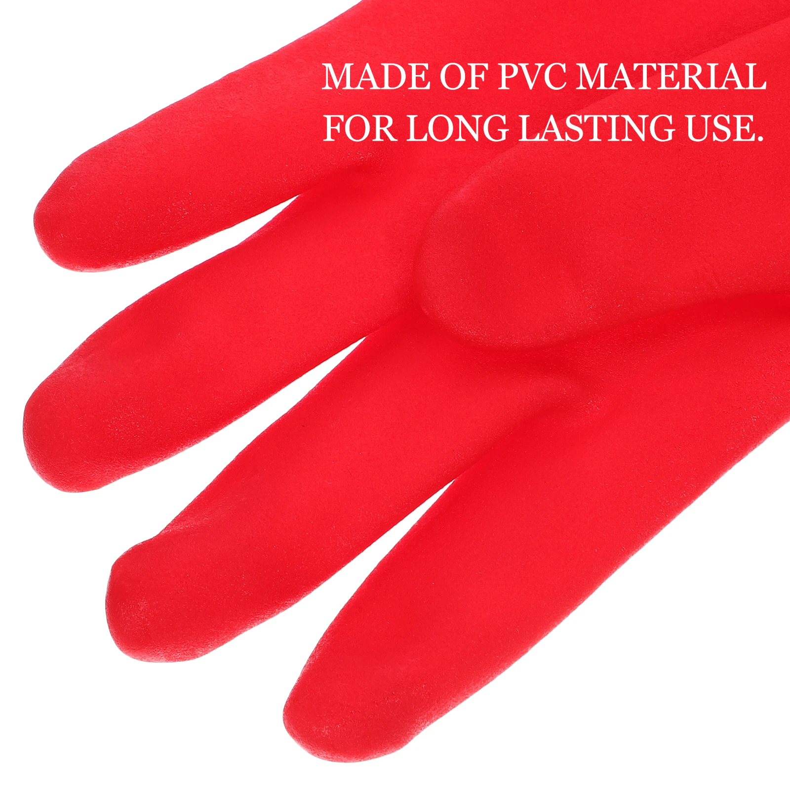 

2Pairs Heavy Duty Cleaning Gloves 37Cm Red Reusable Kitchen Dishwashing Gloves with Non-Slip Texture for Laundry Pet Care