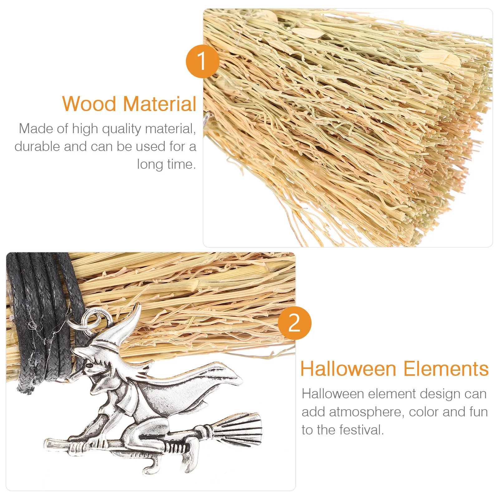 

1pc Halloween Prop Small Witch Mini Broom Costume Ball Supply Broom Ornament Halloween Party Decor Photo Prop For Kids Adults