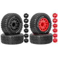 113mm Short Truck Tires Wheels & Rubber Tyres 12 14 17mm Hex for 1/8 1/10 RC Car HSP RACING PTG-2 Tamiya Slash Arrma SENTON VKAR
