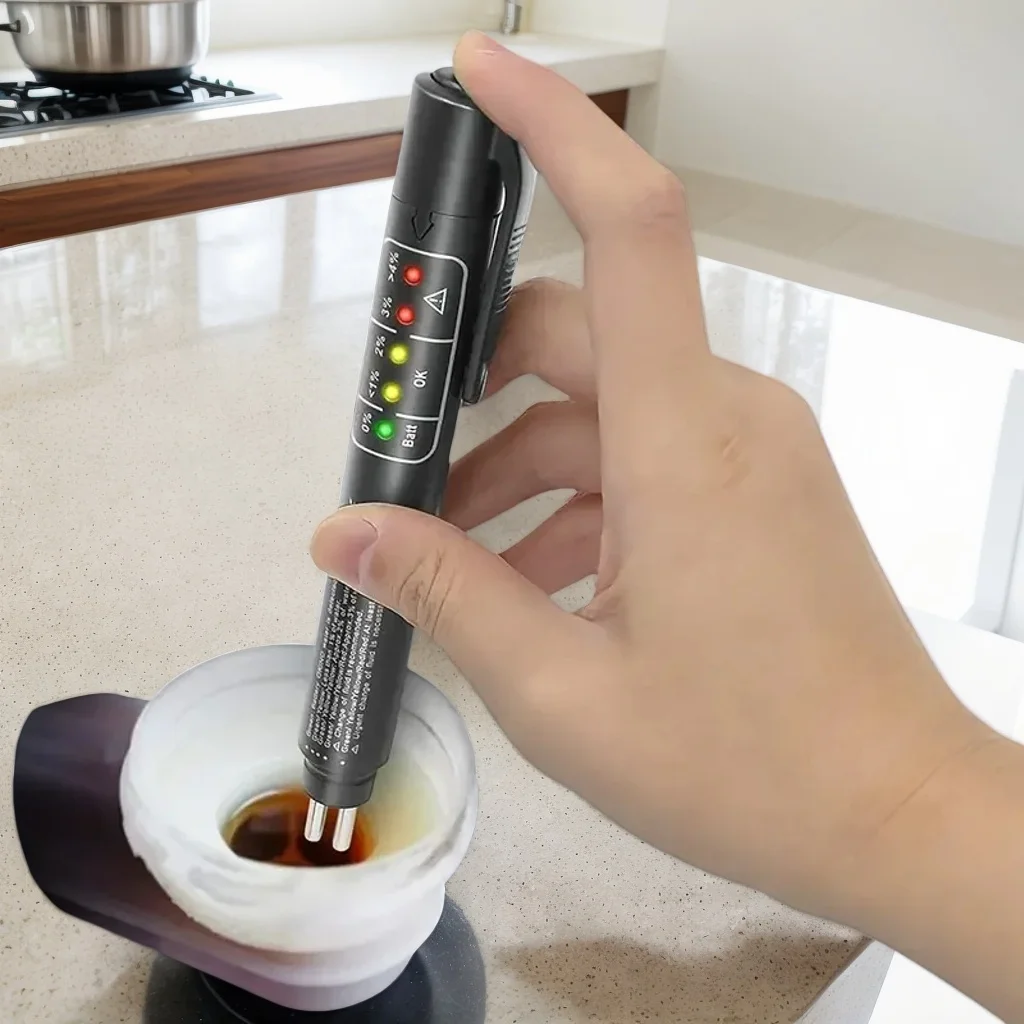 

LED Brake Fluid Tester Pen - Automotive Oil Quality Tester with Display for Vehicle Maintenance (Fluid Check Tool)