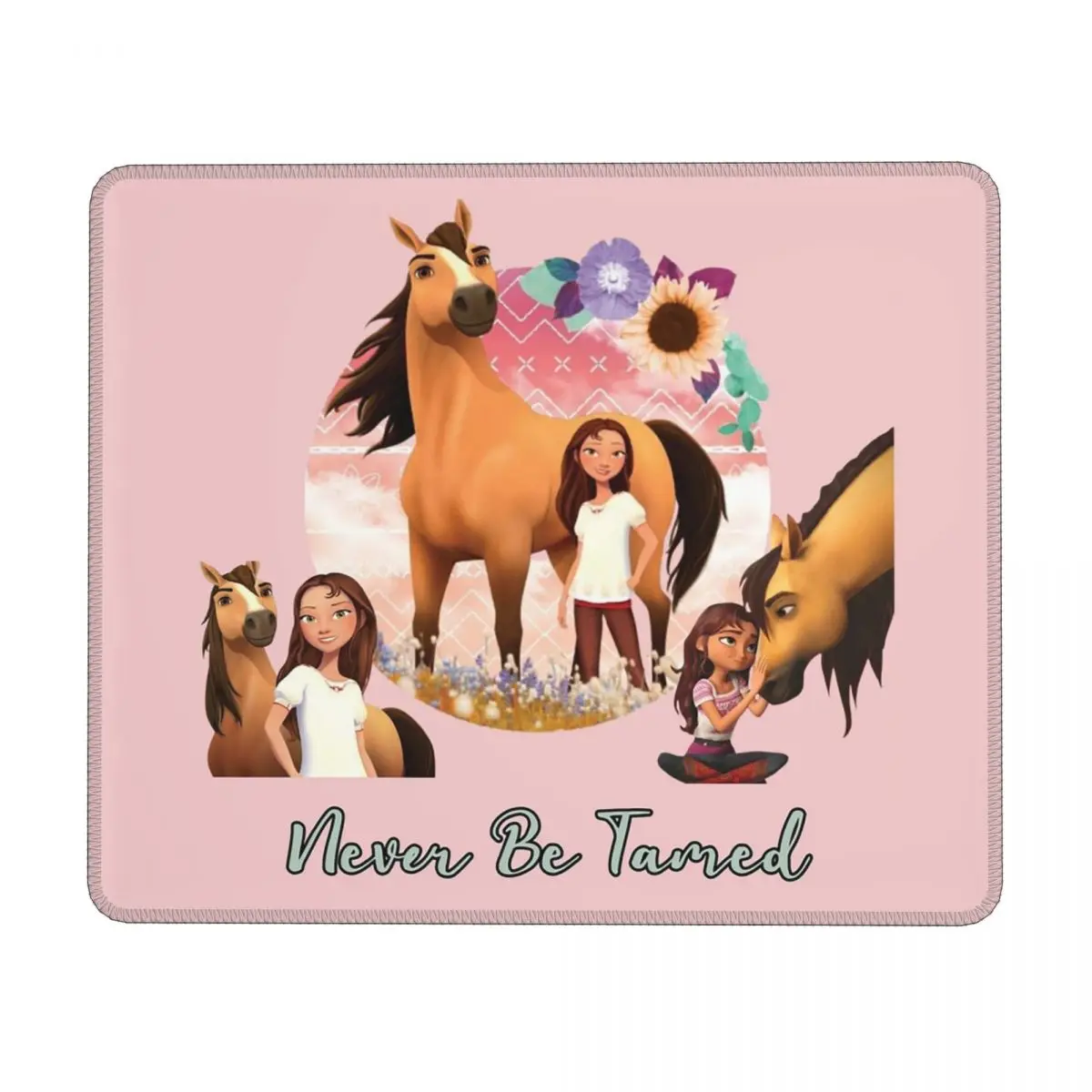 Never Be Tamed Spirit Riding Free Mouse Pad Computer Keyboard Mouse Mat Gamer Laptop Desk Mat Office Accessories Table Mats