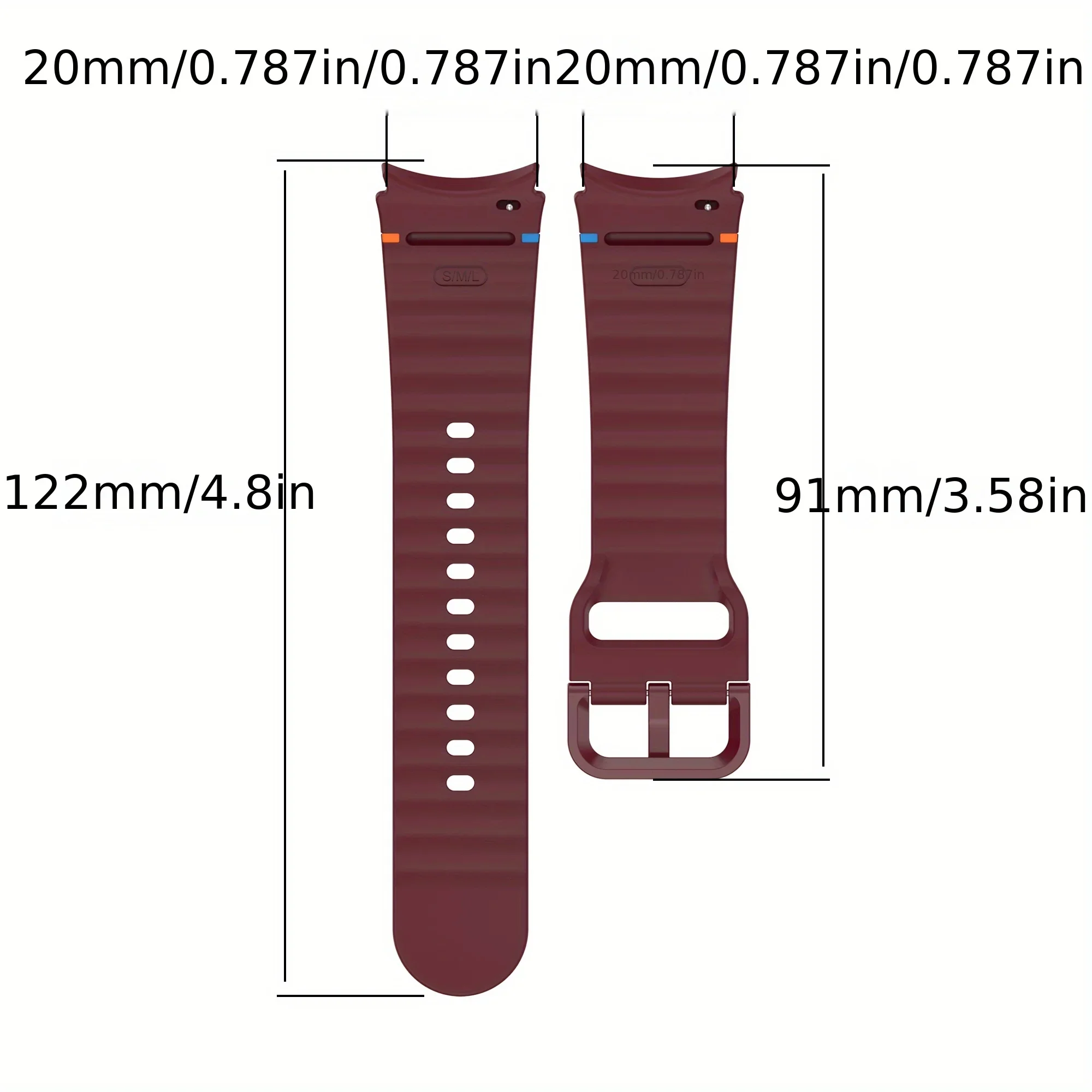 Silicone Strap For SamSung Galaxy Watch 7 6 5 4 40mm 45mm 44mm Watch 6 Classic 47mm 43mm 46mm Wristband With Arc Interface Band