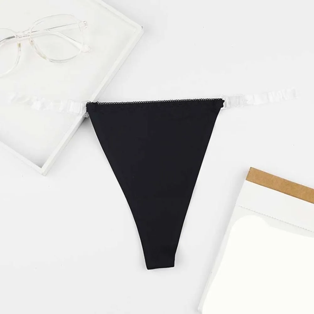 Comfortable Briefs Ice Silk Bikini Thong G-string Simple Women's Seamless Panties Sexy Underwear Beach