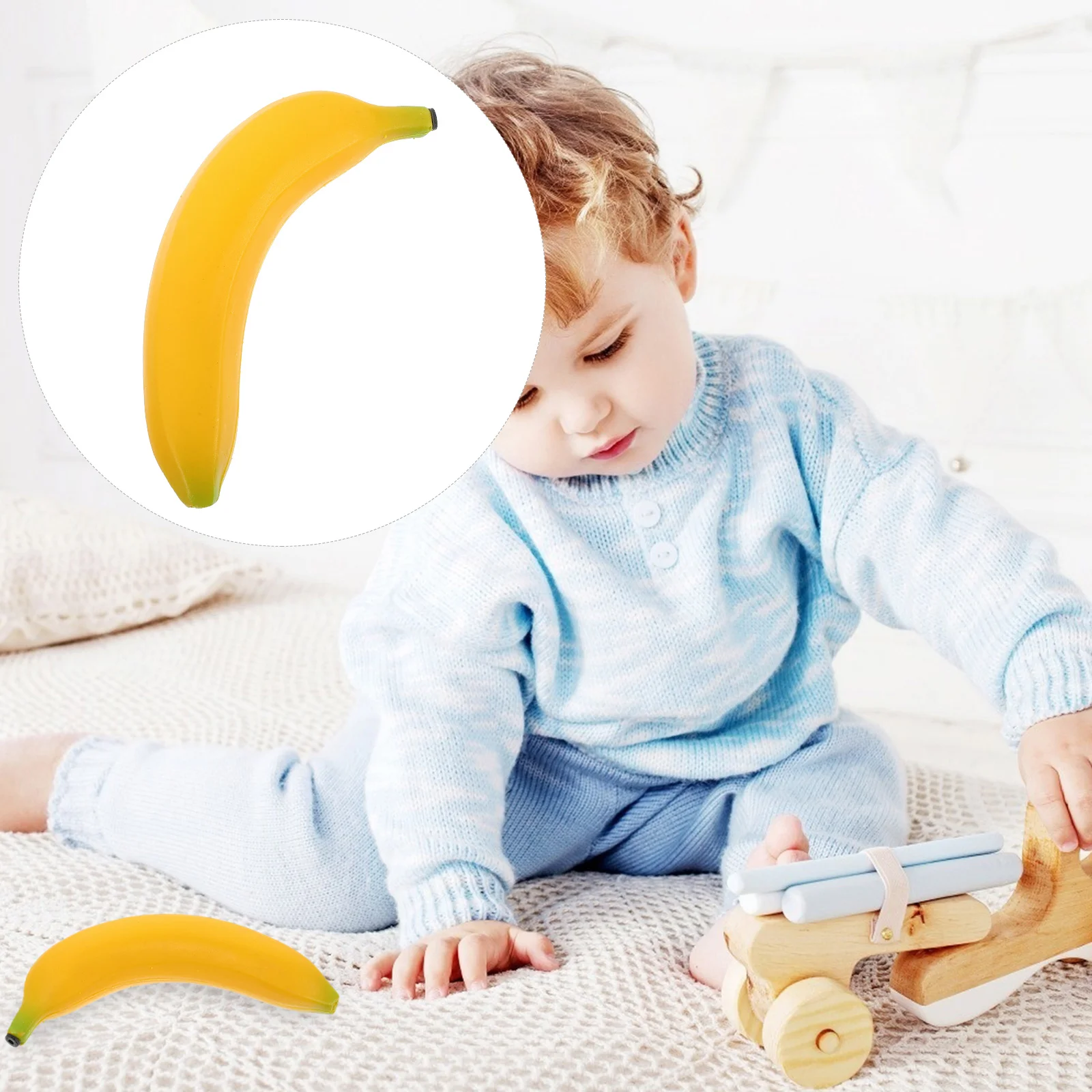 Simulated Fruit Sandbox Fruit-shaped Percussion Instrument Kids Musical Toy Bananas