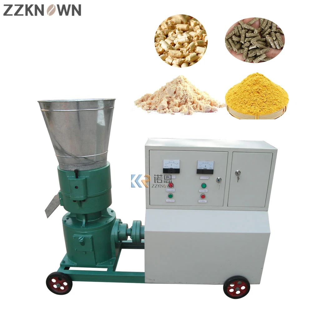 Automatic Poultry Feed Granulor Animal Feed Pellet Making Machines Broiler Chicken Feed Pellet Maker Wood Mill M