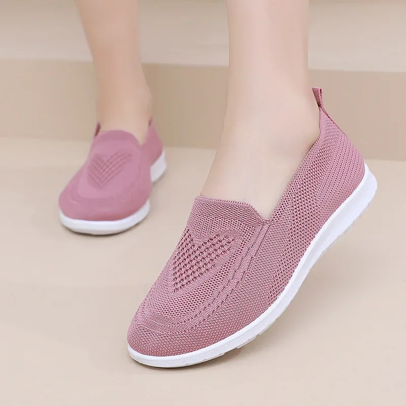 Dames Zomer Sneakers Slip Op Platte Schoenen Dames Casual Loafers Wandelschoenen Dames Outdoor Mesh Zachte Bodem Sportschoenen 2024